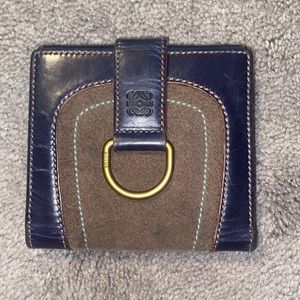 Authentic Loewe Suede Compact Wallet